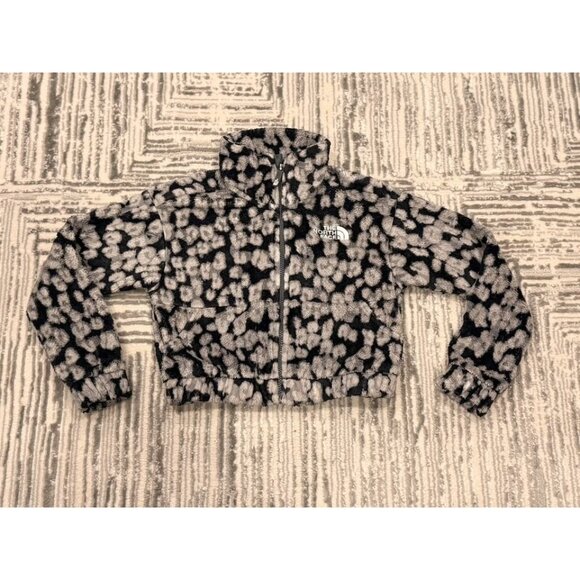 The North Face girls youth small 7/8 black/gray fleece jacket